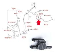 Yhenlovtt For 4Runner For Camry Highlander Land Cruiser Tundra Windscreen Washer Non Return Check Valve 3 Way Tee T Hose Connector 85321-28020