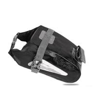 Yhenlovtt For Bicycle Tail Bag Pvc Rear Seat Pannier with Reflective Strips for Night Riding Safety Compact Under Seat Storage for Phone (black)