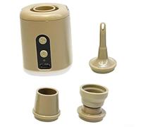 Yhenlovtt For Sleeping Air Hook Battery 17w Nozzles Maneuverable Outdoor Pads Pump Having Magnetic Light 4 Power Included Led 1600mah for Camping (Khaki)