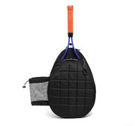 Yhenlovtt For Tennis Multiple Plus Pickleball Paddles Black Outdoor with Backpack Crossbody Sling White Racket Storage Compartments in Bag Tennis P (BLACK)