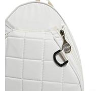 Yhenlovtt For Tennis Racket Plus Pickleball Paddles Having Outdoor Tennis Backpack Crossbody Sling Bag Multiple Storage Compartments in White Black P (WHITE)