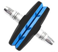 Yhenlovtt for v-brake Pads with Silent Natural Rubber, Curved Rim Design for Mountain Road Bikes, Install Alloy Block, Black or Red Options(Blue)