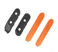 Yhenlovtt Front Fork Cover with Reflective Stickers for F20 F25 F30 F40 Electric Scooter Series - Black and Orange Plastic Decoration Set(COVER+STICKER)