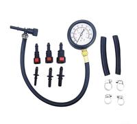 Yhenlovtt Fuel Pressure Gauge Test Tool for Car Motorcycle Truck, 0-100 PSI with 6 Connectors 2 Hoses 4 Clamps, Compatible with Fuel Injection System