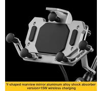 Yhenlovtt Having Phone Mount Anti-vibration Magnetic Suspension Shock Holder Bracket Smartpho Rotation Motorcycle Absorber for 720° (WIRELESS CHARGING)