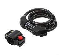 Yhenlovtt Heavy-Duty For Bicycle Lock with 5-Digit Combination Code, 12mm Thick Steel Cable, Waterproof Anti-Theft Security for Mountain Bikes and Cyc(1.2M ORANGE)