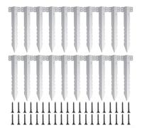 Yhenlovtt Heavy-Duty Garden Raised Bed Brackets - 10 or 20 Pack Railway Sleeper Stakes with Screws, Versatile for Flower Pots, Retaining Walls, Driveway Edges(10pcs)