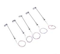 Yhenlovtt HO Scale Model Railway LED Street Lamps, Warm White Metal Tube Lights With ABS Base For N Scale Layouts, 3V/12V Compatible, 5 Pack