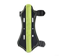 Yhenlovtt Impact Archery Arm Perforated 15cm Leather Having Breathable Style 4mm Thickened Soft Guard for Bowstring Leather Protection Adjustable (C)