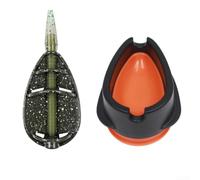 Yhenlovtt Inline Carp Fishing for Method Feeder 25g/35g/45g Zinc Alloy Flat Blueprint for Long Accurate Casting in Crosswinds Simple for Function Terminal Tackle (35g)