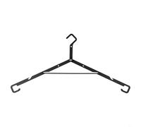 Yhenlovtt Iron Foldable Clothes Drying Rack and Coat Hanger for Outdoor Camping and Hiking with 2 Hanging Methods and Threading Holes, Portable Sto(BLACK)