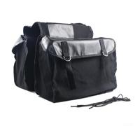 Yhenlovtt Leather Stitch Canvas Pannier Bags 13x17in for Durable Leather | Spacious interior, fits groceries tools gear, for durable fabric, buckle closure, daily commute(black)