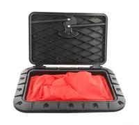 Yhenlovtt Marine Square Deck Hatch with Lock and Waterproof Red Bag, Low-Profile Plastic Access Hatch 35x25cm for, Canoe and Boat Floor Mount