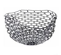 Yhenlovtt Mesh Handle Fishing White Black and Freshwater Without Replacement and Net for Saltwater Foldable Pvc Fishing Landing in Net (DEPTH 32CM)