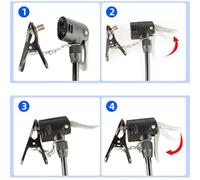 Yhenlovtt Metal for Bicycle Pump Clip with Uk Hose Adapter - Woods/dunlop Valve Head for Bike Tire Inflator and Air Compressor Nozzle