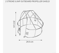 Yhenlovtt Motor Steel Outboard Stainless Propeller Net for 6hp and Anti Motors Protective Cover Shield 12hp Entanglement Guard (FOR 6-HP PROPELLER)