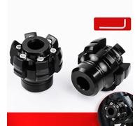 Yhenlovtt Motorcycle Anti-Fall Cup for Protection - Aluminum Alloy Crash Pad with Front Shock Absorber, Fit for Most Motorcyc(BLACK)