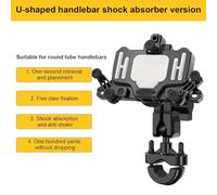 Yhenlovtt Motorcycle Phone Mount with Magnetic Suspension Shock Absorber Bracket, 720° Rotation Anti-Vibration Holder for Smartpho(WIRELESS CHARGING)