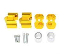 Yhenlovtt Motorcycle Raise Riser 2228mm Aluminium Alloy Clamp Adapter Most Stem Fit Handlebar Extended Motorbikes for Plus Bring for Bars Cl (GOLD)