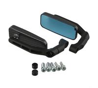Yhenlovtt Motorcycle Rearview Mirror, 360° Adjustable Rectangular Side Mirror with For Ultra-Clear Glass, Aluminum Alloy Construction for Most Motorcycles, E-Bikes, Scooters and Mopeds(CARBON FIBER)