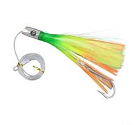 Yhenlovtt Octopus Soft Trolling Bait 22cm 85g with 1.7m Leader and 8/0 Hook, Metal and Silicone Saltwater Lure for Sea Boat Fishing, Ideal for T(C)