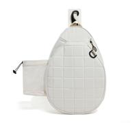 Yhenlovtt Outdoor Tennis Backpack Crossbody Sling Bag for Tennis Racket and Pickleball Paddles with Multiple Storage Compartments in White, Black, P(PINK)