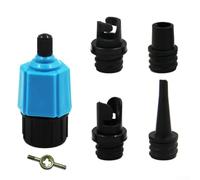 Yhenlovtt p Adapters for and Paddleboard, 4 Nozzle Valve Kit with Metal Wrench, High Pressure Nylon and Alloy Adapter for Canoe Raft Inflat(BLUE)