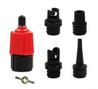 Yhenlovtt p Adapters for and Paddleboard, 4 Nozzle Valve Kit with Metal Wrench, High Pressure Nylon and Alloy Adapter for Canoe Raft Inflat(RED)