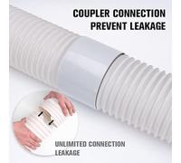 Yhenlovtt Portable Air Conditioner Hose Connector, Leak-Proof ABS Coupler for 5.9 Inch Exhaust Hose, Dual Thread Clockwise/Counter-Clockwise Fit for Home(15CM)