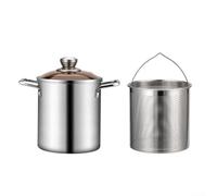 Yhenlovtt Professional Grade Stainless Steel Frying Pot with Basket, Cook with Confidence, for French Fries Fish Chicken Wing, Fry Pot
