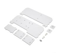 Yhenlovtt Punch- Wall Mounted Storage Shelf for Router, Set-Top Box, Game Console and For DVD Player, White Wood Plastic Composite Organizer with Hooks for Home and Office(50CM)