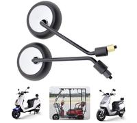 Yhenlovtt Rear Glass Electric Bikes Mirror Wider Plus Scooters 100mm Round Hd View with 80 for View Absmetal Construction a Simple