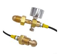 Yhenlovtt Refill Station Transfer Adapter Hose for BS 341 No 3 UK Argon Cylinder with G 5/8 Inch Right Hand Thread, High-Pressure Stainless Steel Gas Regulator Hose(STYLE 5)