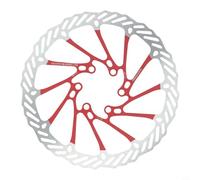 Yhenlovtt Road for Bike Threaded Hub Disc Brake Adapter for 160/180/203mm for Mtb for Bicycle - Stainless Steel Ventilated Design for Alivio Plus Other (RED 160)