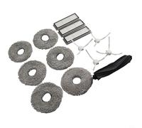 Yhenlovtt Robot Vacuum Cleaner Parts Replacement Kit with Main Brush, Side Brushes, and Mop Cloths for Bot L10s Pro, For, W10s, D10s, X10, Series