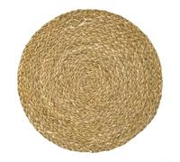 Yhenlovtt Round Sea Grass Meal Placemat, Handmade Place Mats, Natural Seagrass Placemats Set Of 5, Rustic Rattan Style For Kitchen, Dining Room, Coffee Table(Diameter 18cm)