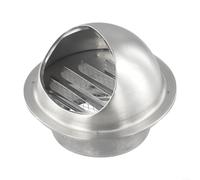 Yhenlovtt Round Ventilation Grill Screen Hood, Air Vent Cowl Cap For Bathroom Kitchen, With Integrated Insect Netting, For Bathroom Home Office(80MM)