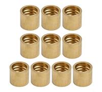 Yhenlovtt Shafts Cue Brass Tip Ferrules 10pcs for Pool Resilient 12mm Billiards for Brass for Mate Snooker 95mm with Repair Gadget Yellow Compatible Cue (92mm)