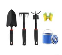 Yhenlovtt Shells 30cm and Tools Sea Beachcombing and Digging for Gloves for Shovel Clams Snails Abs 5-piece Beach Plus Set with Folding Bucket (A（5SET）)