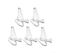 Yhenlovtt Shells Ideal for Commemorative Photos Small Easel Coins Transparent Holder Display Stand Triangle Plates Business Cards Coins Medals Challenge 5pcs Acrylic(5PCS(M))