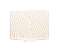 Yhenlovtt Silicone Dish Drying Mat,Large Silicone Dish Drying Mat Draining Board Mat Drainer Mat, Large Size, Water Drain Lip Design, Kitchen Accessory For Dishes And Pans(Beige)