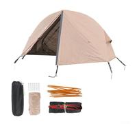 Yhenlovtt Sleeping 2-layer Cot Impermeable Camping Tent Size 200x120x95cm Ventilation for Outdoor Adventures Mesh with Having Aluminum Alloy Poles (CAMEL)