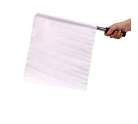 Yhenlovtt Soccer Referee Flags with Stainless Steel Pole and Foam Grip, Waterproof Nylon Linesman Signal Flags for Football Match Officials, Red G(WHITE)