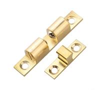 Yhenlovtt Solid Spring Adjustable Ball Catch for Cabinet Cupboard Doors Double Brass Roller Door Latch Hardware 50mm 60mm 70mm Gold Catch Mechanism Finish (50MM)