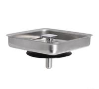 Yhenlovtt Square Kitchen Sink Strainer Stainless Steel Drain Stopper Perforated Bathroom Shower Waste Filter 78Mm Wide Anti-Clogging Hair Catcher Rust Resistant For Home Sinks