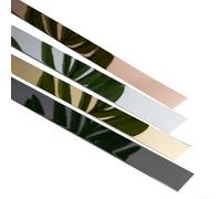 Yhenlovtt Stainless Steel Decorative Strips Flat Metal Trim Strips for Ceiling Wall Living Room Hotel Interior Layout Home Improvement Building Hardware 25mm Width 5m (BLACK)