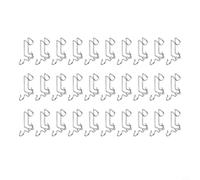 Yhenlovtt Stainless Steel Photovoltaic Hook Wire Clip, Rust-Resistant 304 Steel Clamp for Secure Solar Panel Cable Management, Side-Mount Design for Dual Cable(30MM)