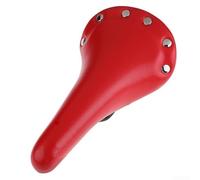 Yhenlovtt Stainless Steel Rails Compatible with Fixie and Other Cycling Bi Rivet Pu Leather Fixed Gear for Bike Saddle for Track for Bicycle 28 with Cm (Red)