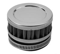Yhenlovtt Stainless Steel Round Tapered Air Filter for Motorcycle - 58-60mm Inner Diameter, Dual-Layer Mesh with Rubber Base, Compatible with Carbur