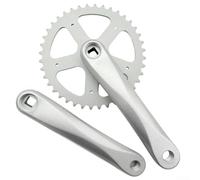 Yhenlovtt Steel For Bicycle Crankset 170mm Square Taper Chainwheel Set with Removable 36T 40T 42T Chainrings, Single Speed Crank for MTB, Road and(42T)